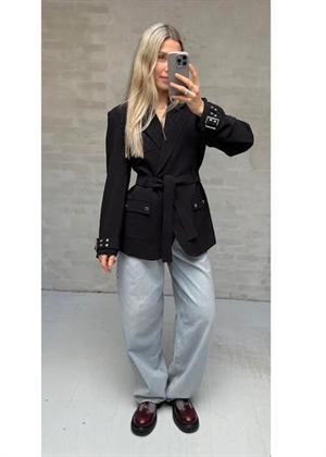 Future twill suiting blazer Sort A1020025 Ganni 